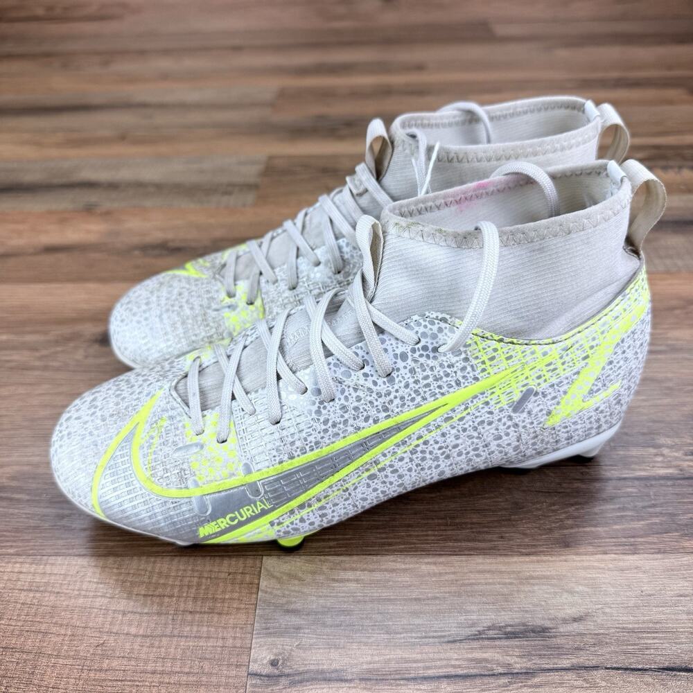 Nike Mercurial Superfly 8 Elite FG White Safari Mens Size 4.5Y